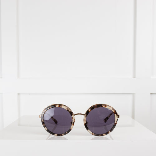 Prada Tortoiseshell Oversized Round Sunglasses