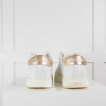 Jimmy Choo White Leather Platform Trainers