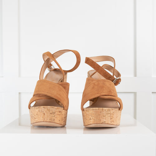 Gianvito Rossi Tan Cork Sandals