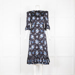 Vampires Wife Falconetti Midi in Blue Floral