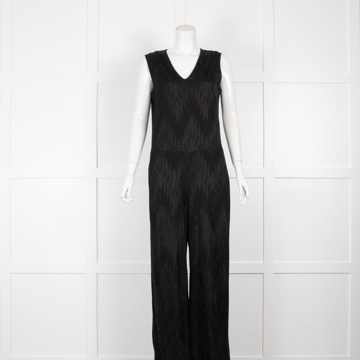 Missoni Black Sparkle Sleeveless Jumpsuit