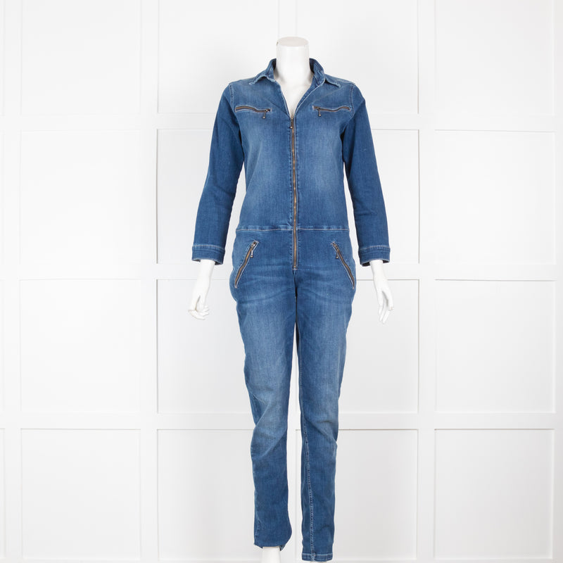 Donna Ida Dolly The Flight Suit Denim Jumpsuit