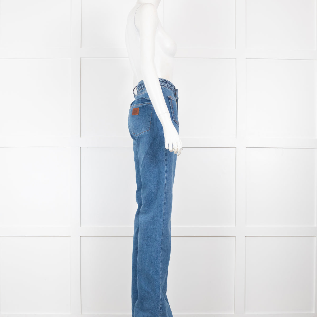 Donna Ida Braided Waist Blue Flares