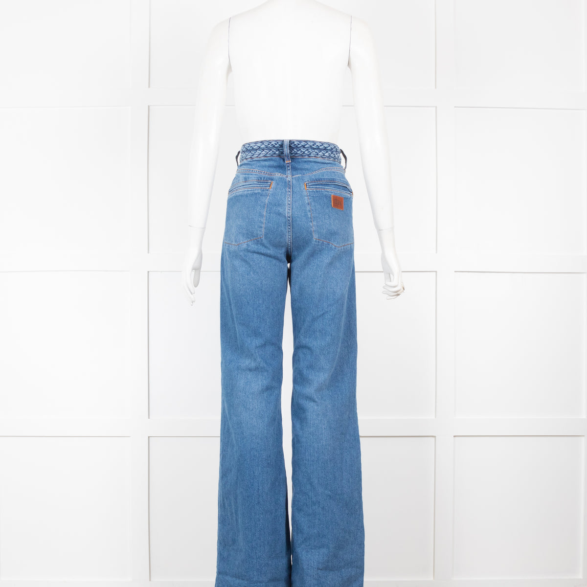 Donna Ida Braided Waist Blue Flares