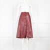 Wyse Burgundy Leather Skirt