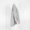Anine Bing Grey and White Striped Shirt