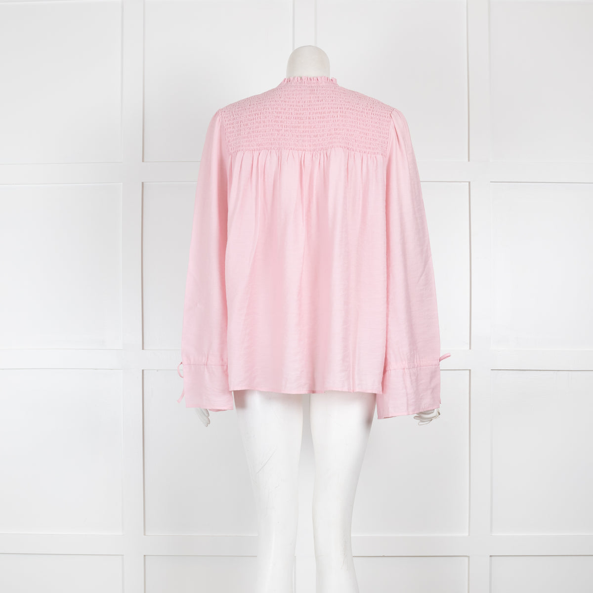 Maje Pink Blouse With Smocking