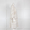 See By Chloe White Loose Knit Metallic Dress