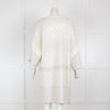 See By Chloe White Loose Knit Metallic Dress