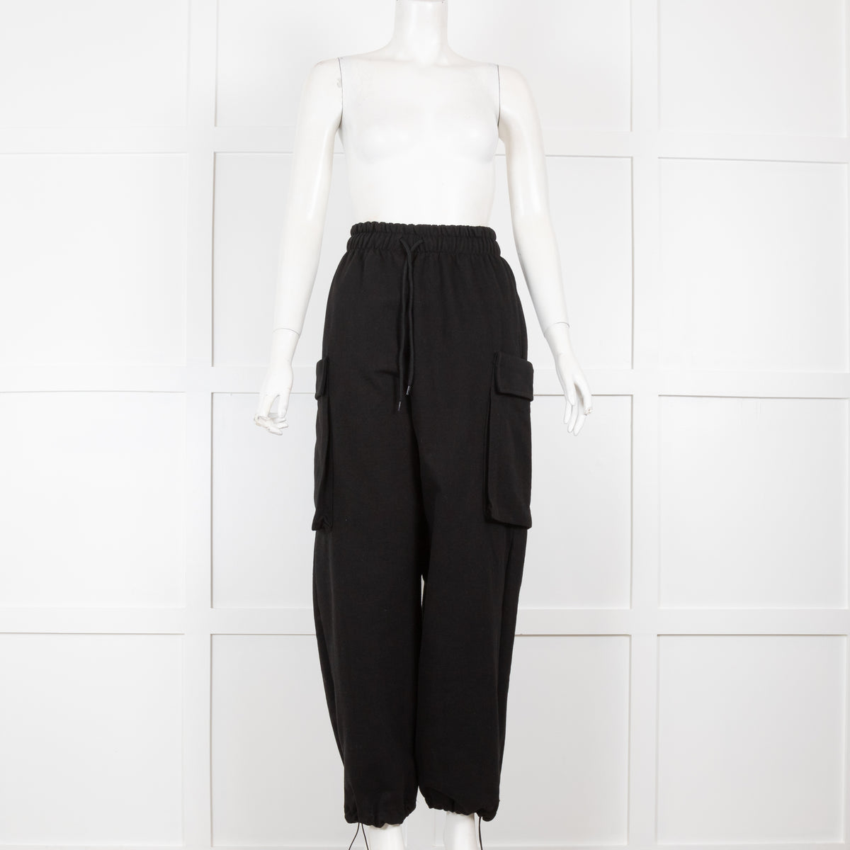Frankie Shop Aliz Black Cargo Sweat Pants