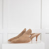 Gianvito Rossi Beige Suede  Kitten Mule