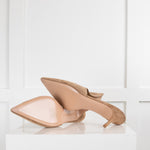 Gianvito Rossi Beige Suede  Kitten Mule