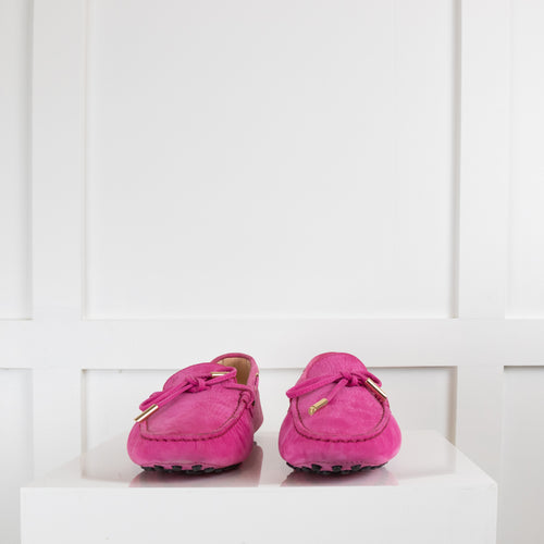 Tod's Bright Pink Driving Shoes