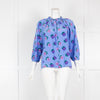Tucker Lilac Pink Floral Silk Blouse Top