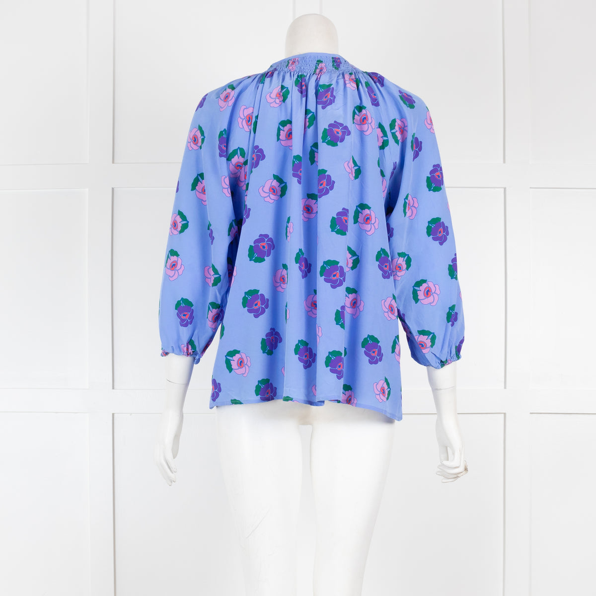 Tucker Lilac Pink Floral Silk Blouse Top