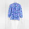 Tucker Lilac Pink Floral Silk Blouse Top