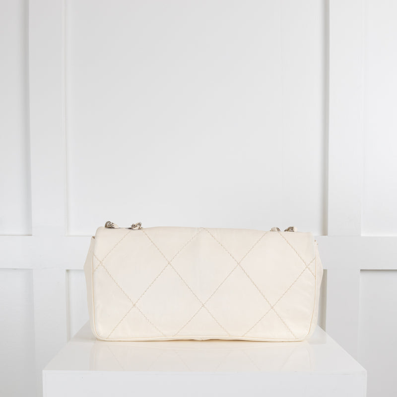 Chanel Cream Big CC Mark  Plate Small Bag