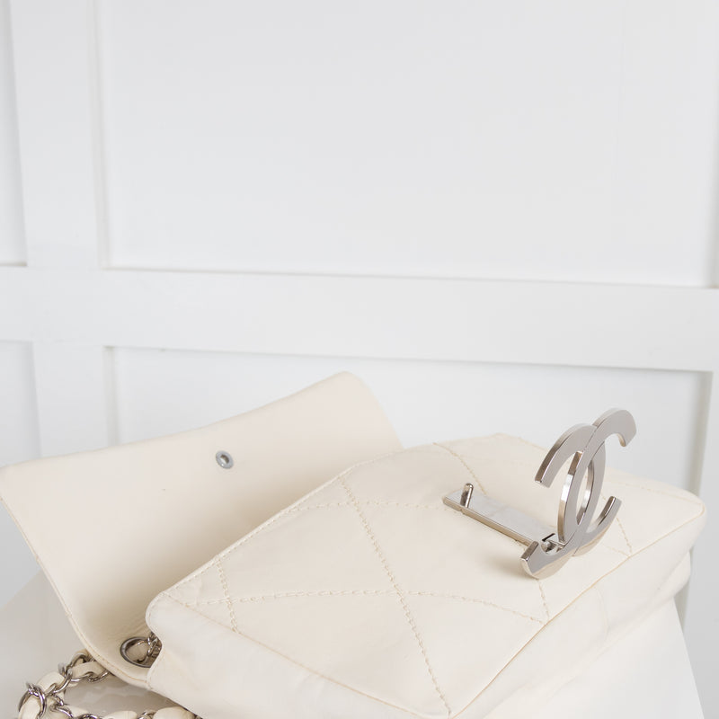 Chanel Cream Big CC Mark  Plate Small Bag