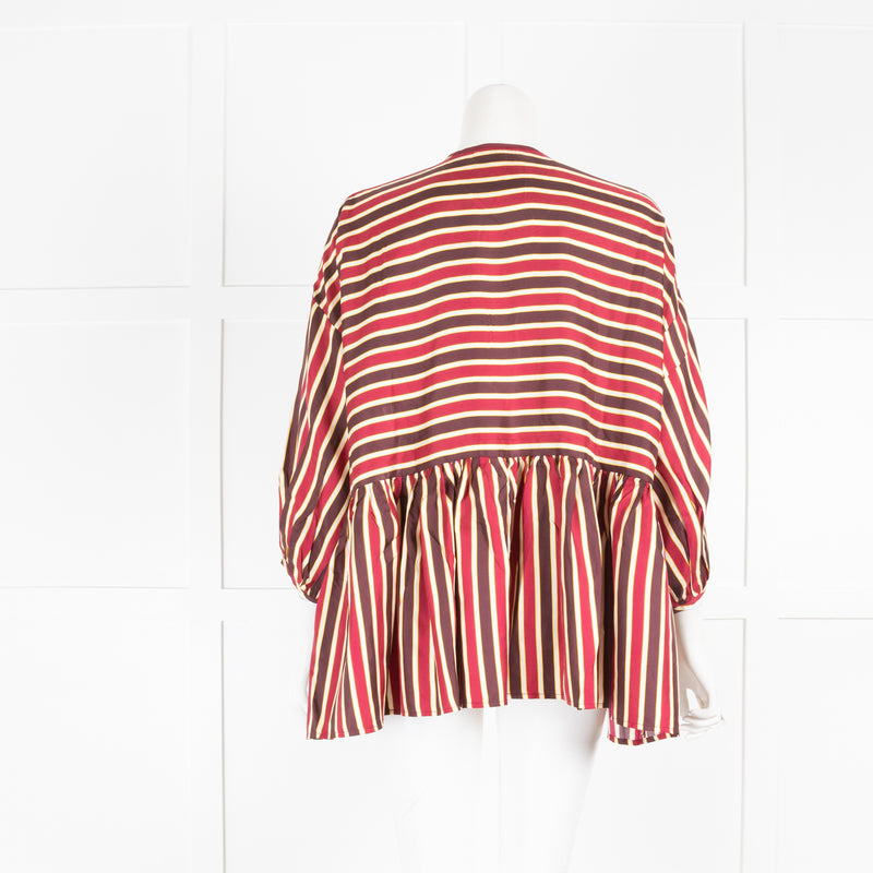 Wiggy Kit Burgundy Striped Tunic Top