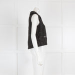 Maje Black Sparkle Boucle Vest Top