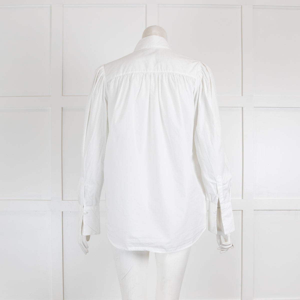 The Kooples White Puff Sleeve Collared Shirt