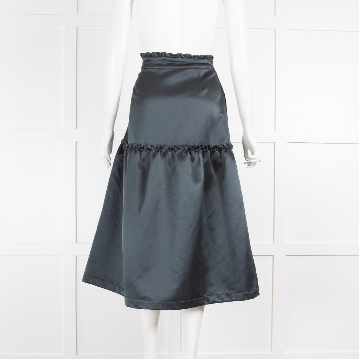 Wyse Emerald Frilled Edge Midi Skirt