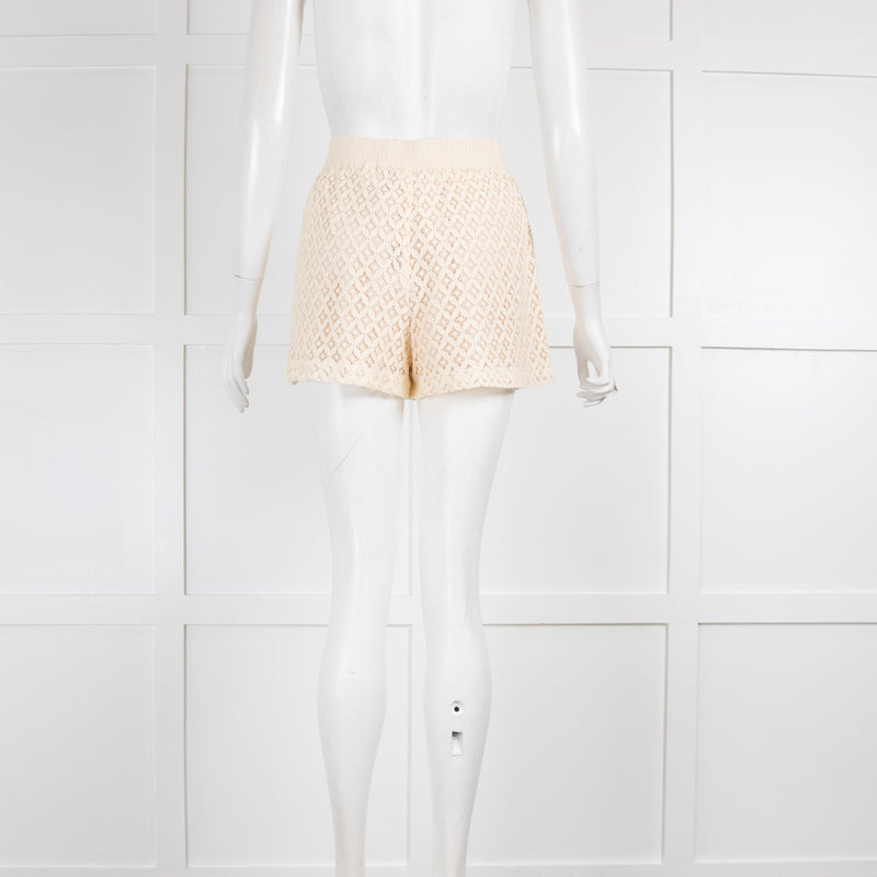 See By Chloe Cream Lace Shorts