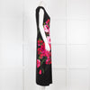 Dolce & Gabbana Black Long Silk Dress with Flowers