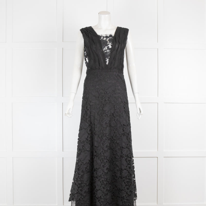 Adam Lippes Black Lace Maxi Dress