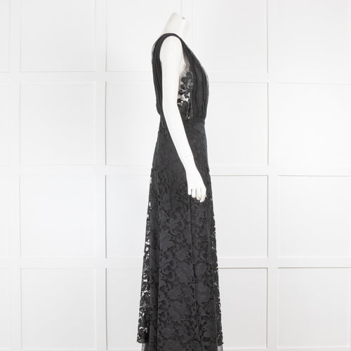 Adam Lippes Black Lace Maxi Dress