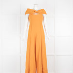Emilia Wickstead Burnt Orange Off Shoulder Jumpsuit