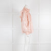 Aje Pale Pink Ruffle Shoulder Sahara Blouse
