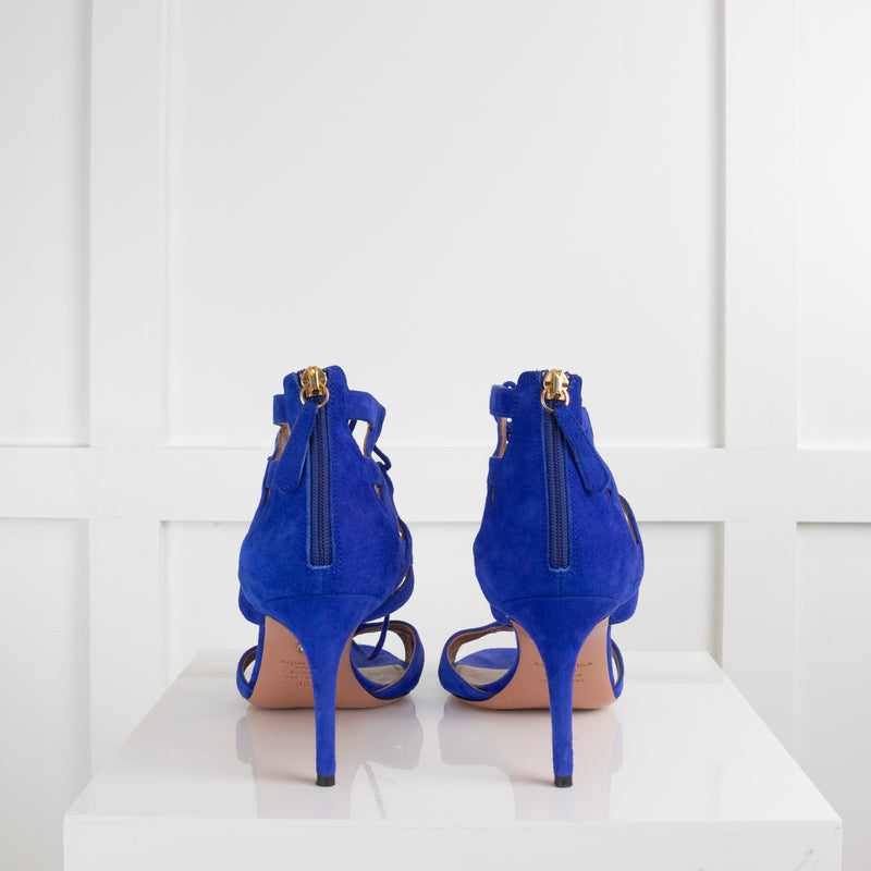 Aquazzura Blue Strappy Heels