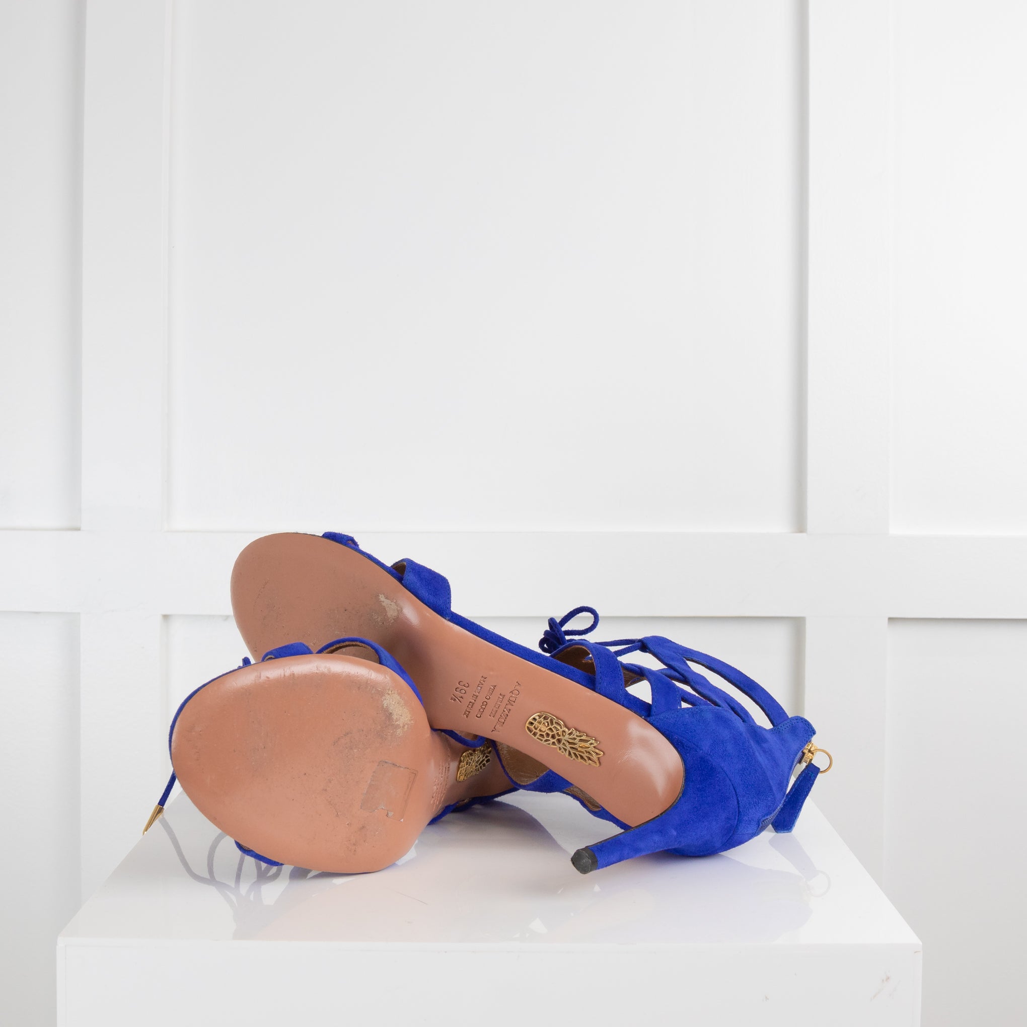 Aquazzura Blue Strappy Heels â Phoenix Style
