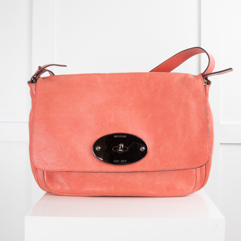 Mulberry Coral Postmans Lock Bag