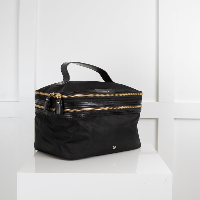 Anya Hindmarch Black Nylon Vanity Case