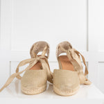 Castaner Espadrilles Gold Sparkle Wedges