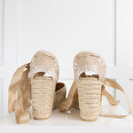 Castaner Espadrilles Gold Sparkle Wedges