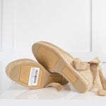 Castaner Espadrilles Gold Sparkle Wedges