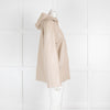S Max Mara Beige Leather Hooded Top