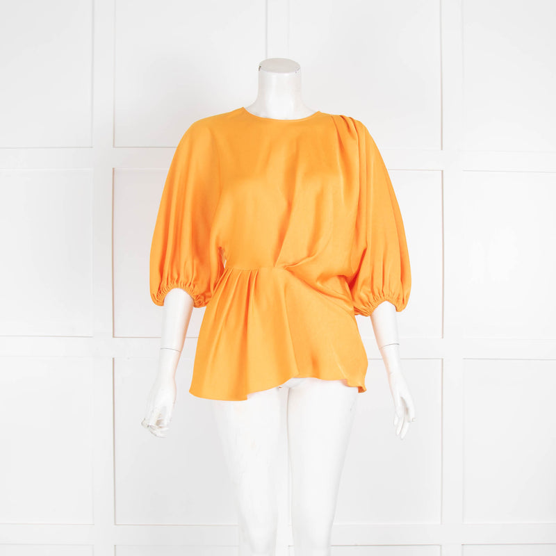 Stine Goya Orange Short Wide Sleeve Top