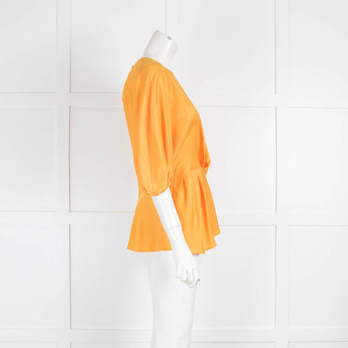 Stine Goya Orange Short Wide Sleeve Top