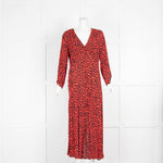 Rixo Red Hearts Long Dress