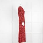 Rixo Red Hearts Long Dress