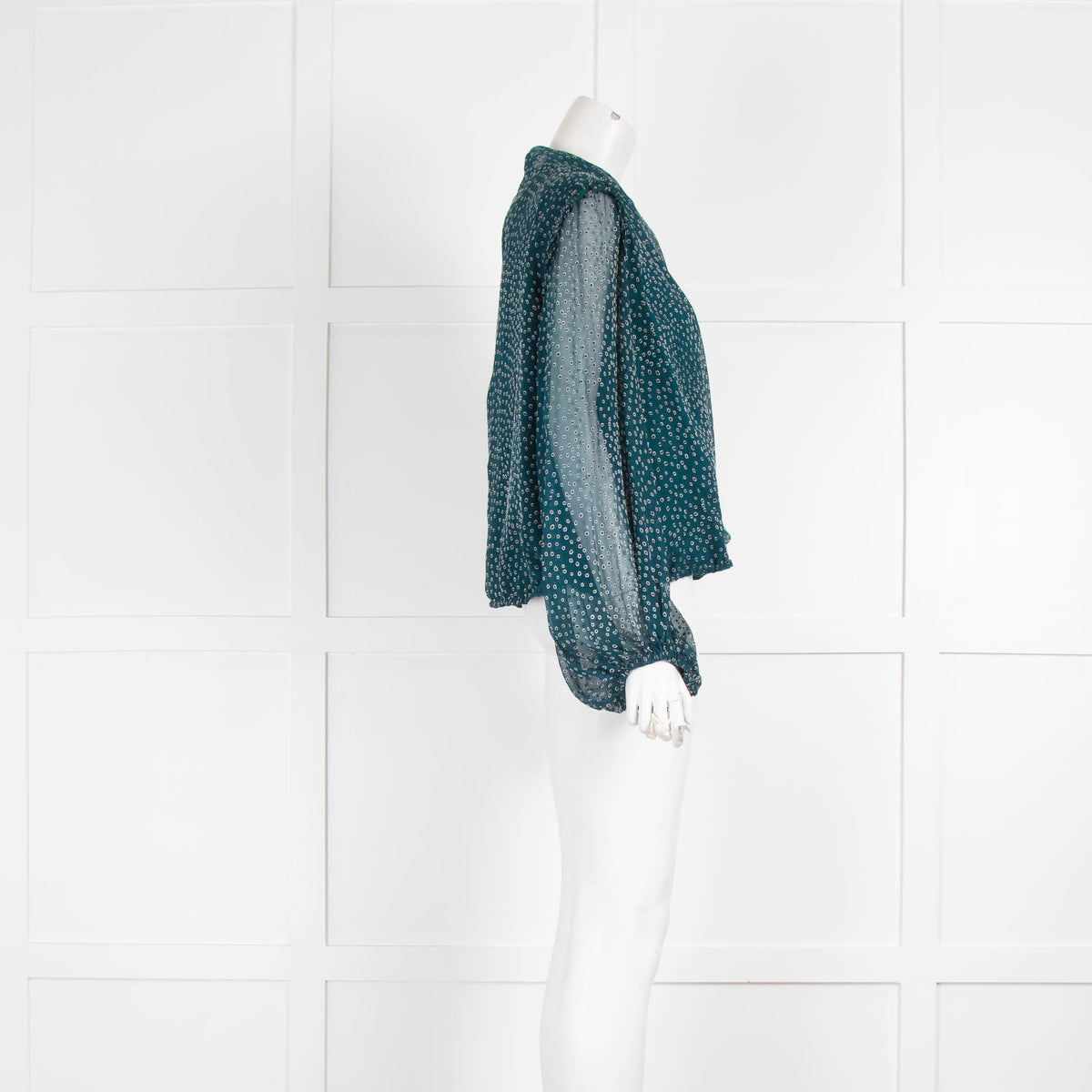 Life with Bird Green Polka Dot One Sleeve Top