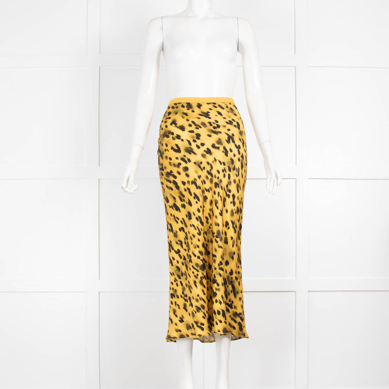 Anine bing leopard sales skirt