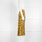 Anine Bing Yellow Black Animal Print Slip Skirt