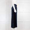Sandro Navy Pleated Skirt