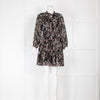 Claudie Pierlot Black Small Floral Print Dress