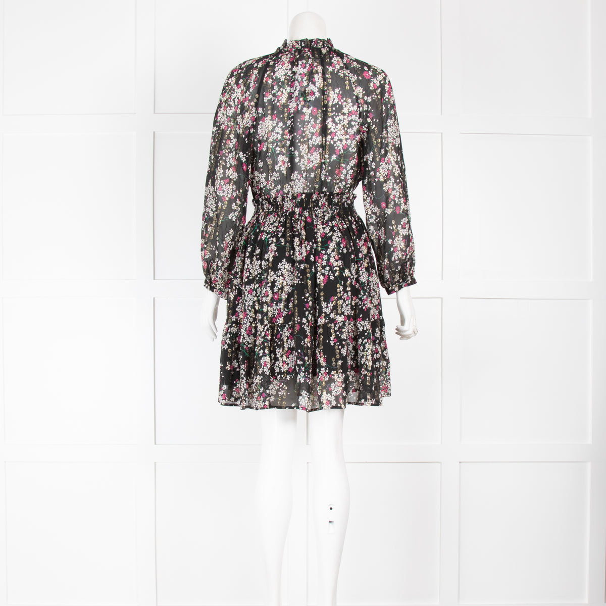 Claudie Pierlot Black Small Floral Print Dress